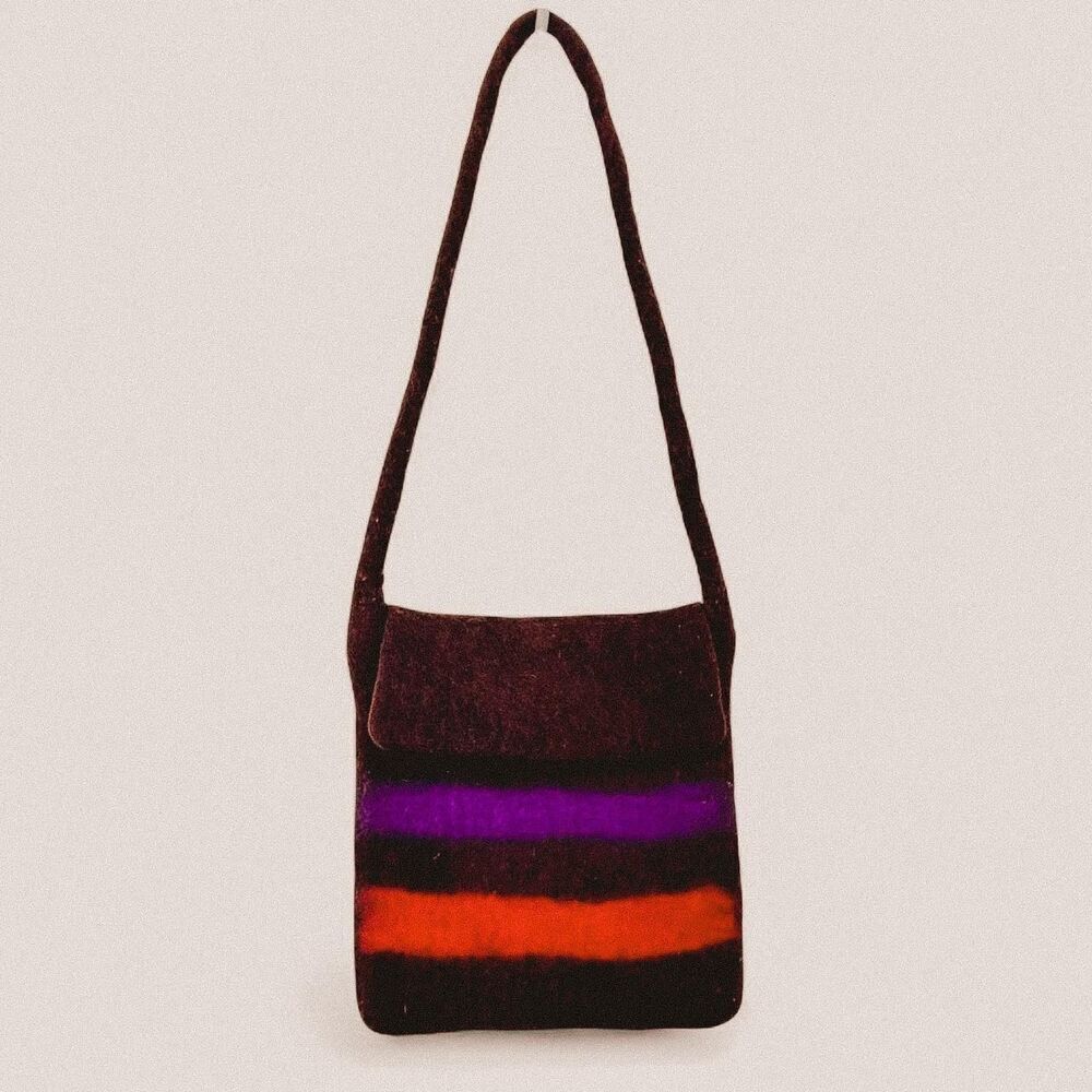 Fair Trade Boho Artisan Wool Crossbody Bag – Himalayan Craftcore Vintage Vibes